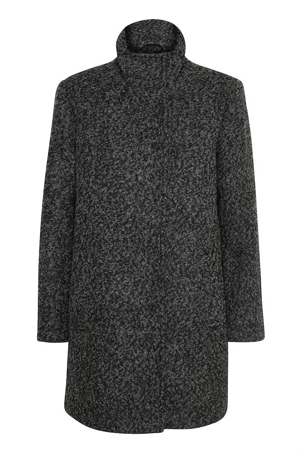 Cream Dark Grey Melange Coat – Shop Dark Grey Melange Coat here
