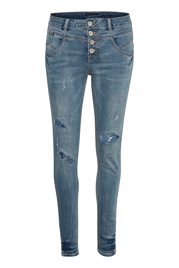 Cream Light blue denim Jeans – Shop Light blue denim Jeans here