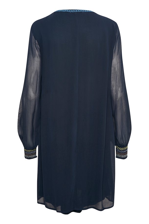navy blue and cream outfit