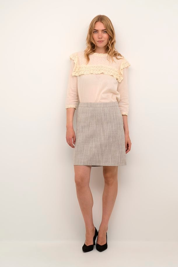 Cream Sand Herringbone Melange CRTurid Skirt – Shop Sand Herringbone  Melange CRTurid Skirt here
